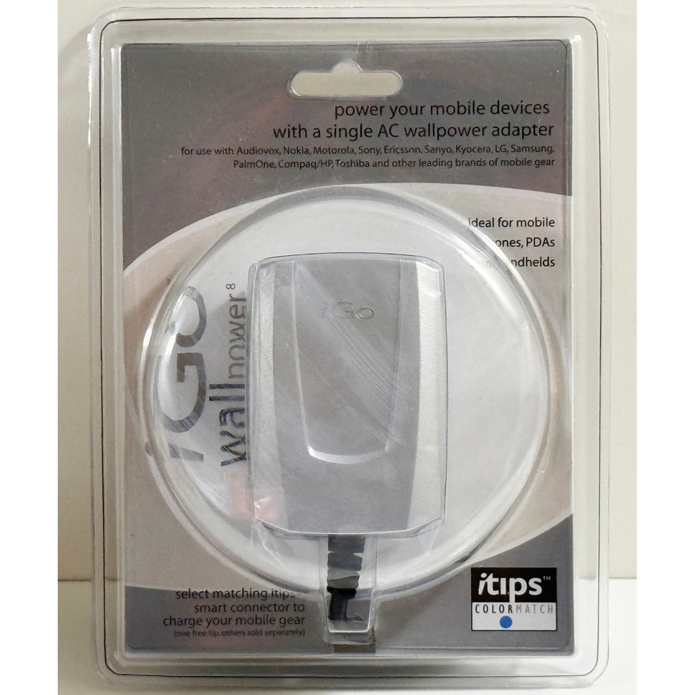 iGo Wallpower 8 AC Wall Adapter Universal Silver 8W iTips System 23-1401
